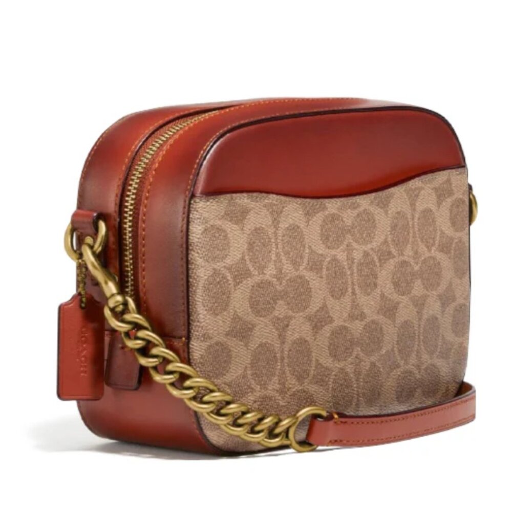 Coach Signature Canvas Camera Bag, Brown